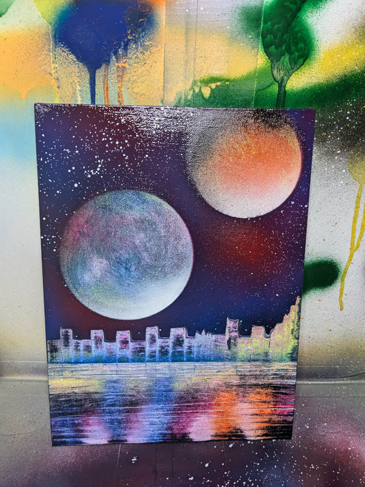 Original Rainbow City Spray Painting