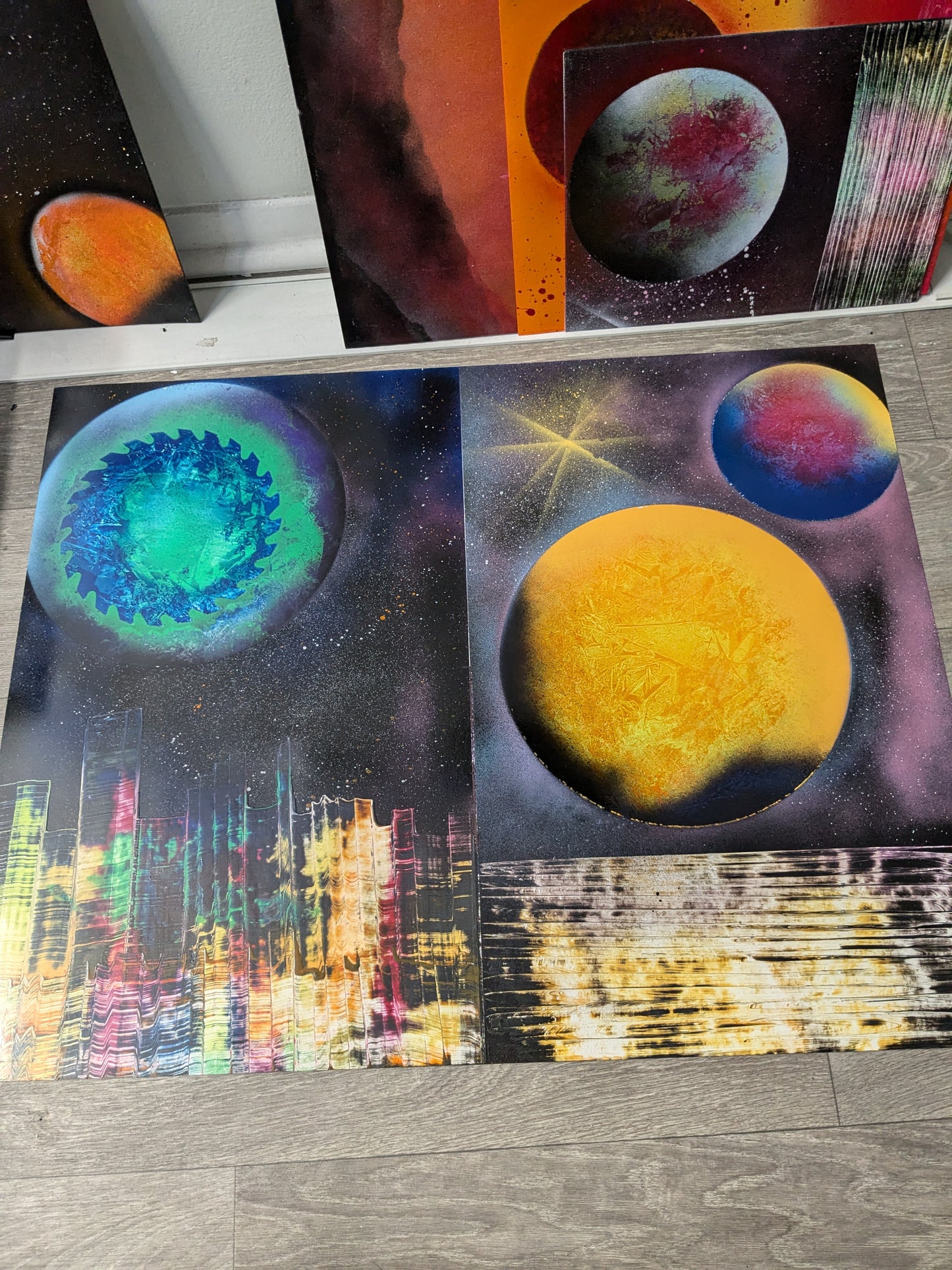 Original Large Poster Spray Painting