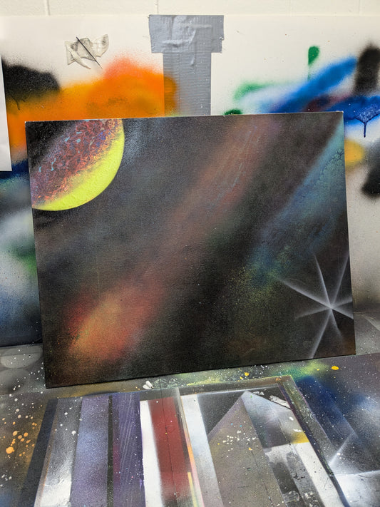 LARGE Original Spray Painting (Galaxies) 16"x 20"